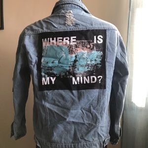 Denim jacket with patches